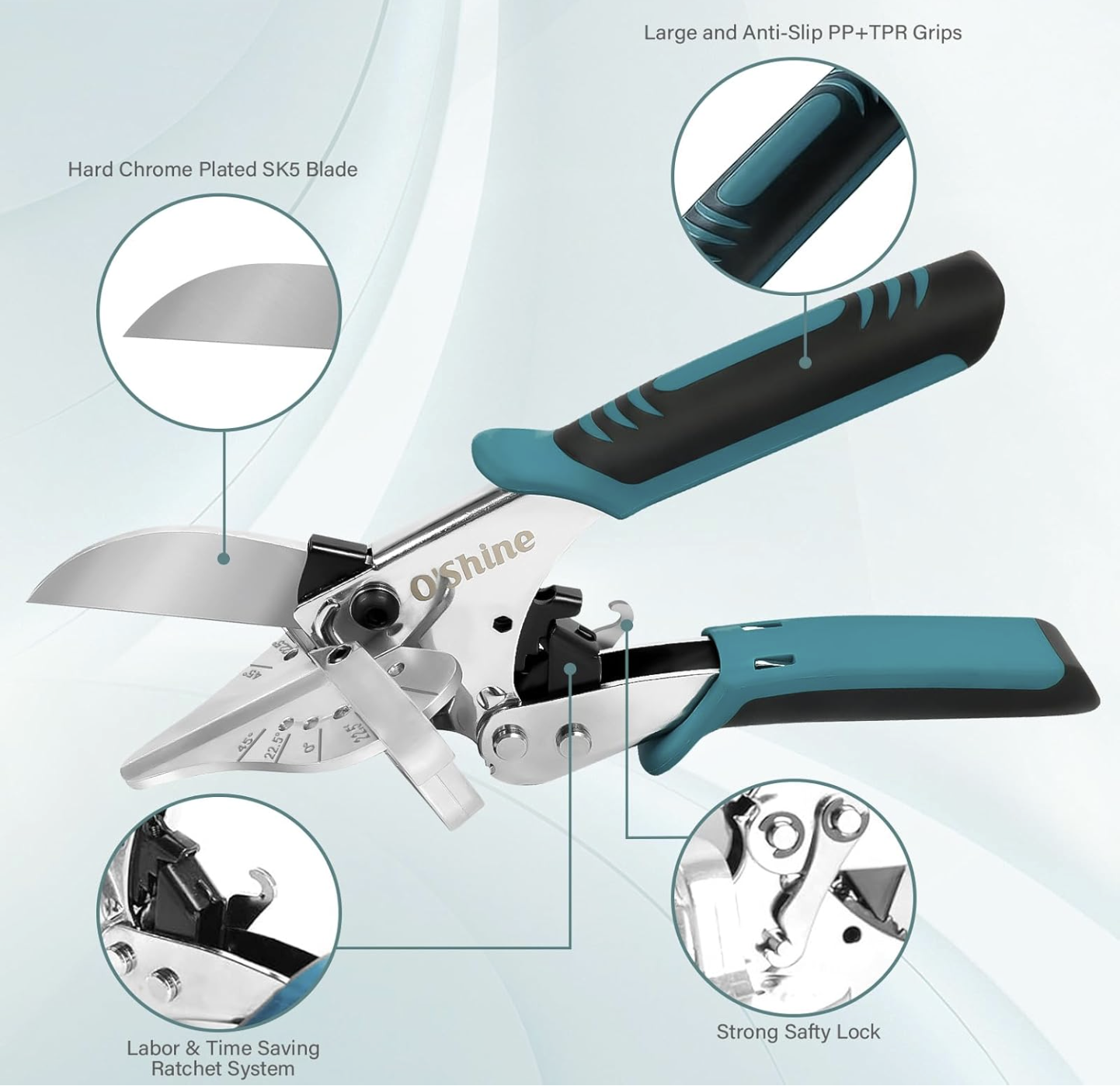22.5 Degree Ratchet Miter Shears Elite - Image 2